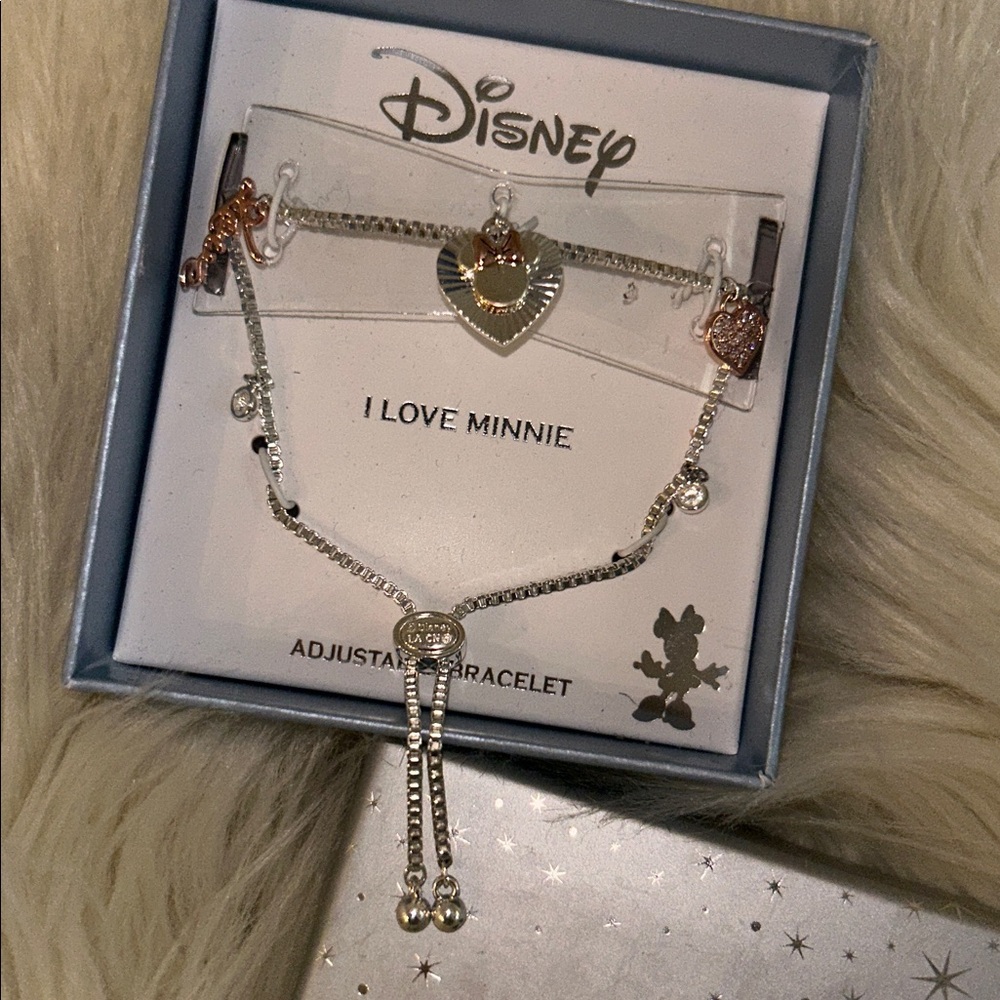 ❌‼️FINAL PRICE DROP‼️❌NEW! Disney Minnie Mouse Heart Charm LOVE BRACELET - Picture 5 of 11